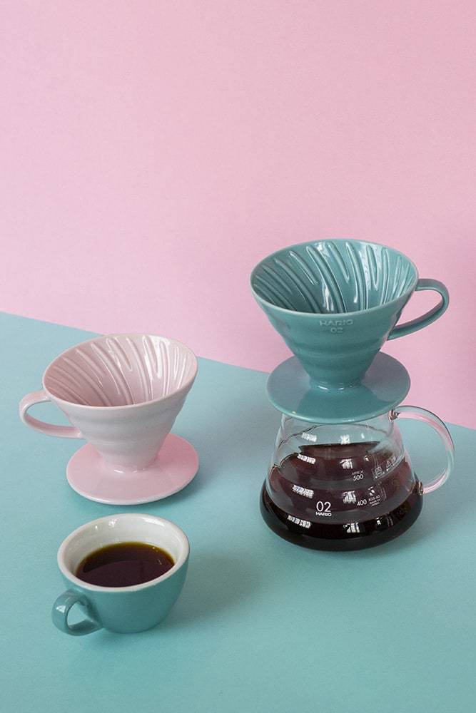 Hario V60 Ceramic Coffee Dripper Matte Black - Size 02