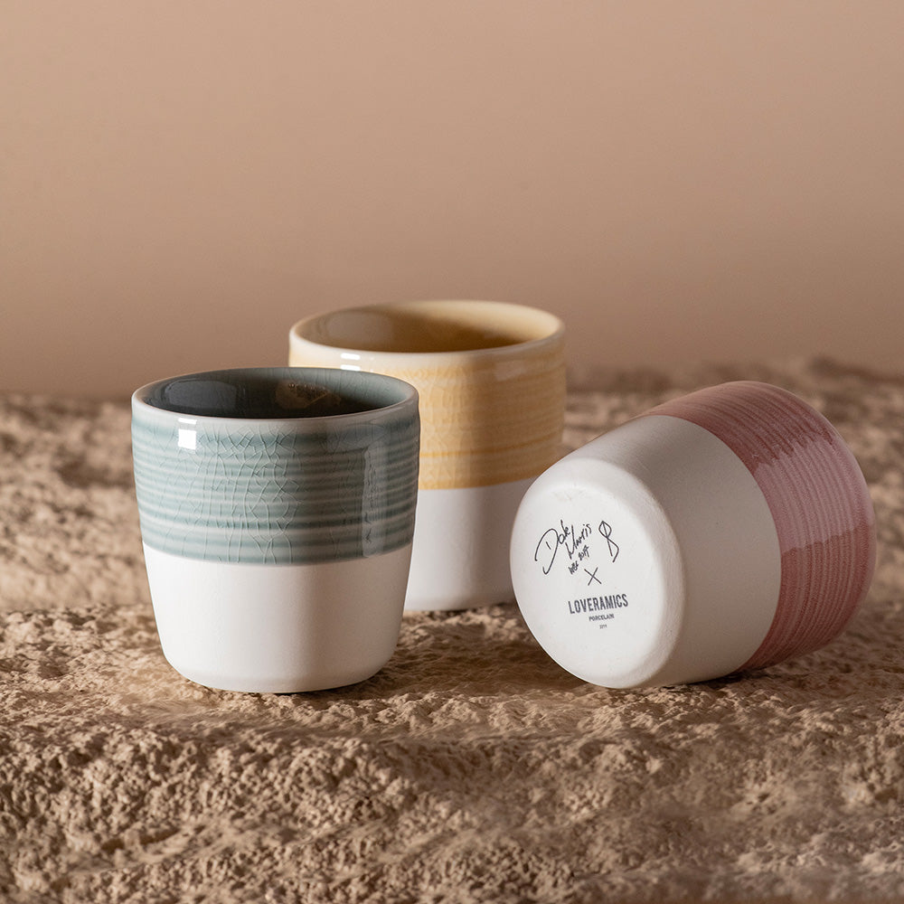 Loveramics Dale Harris Champions Signature Crackle Glaze Cappuccino Cup (200ml) - Charcoal