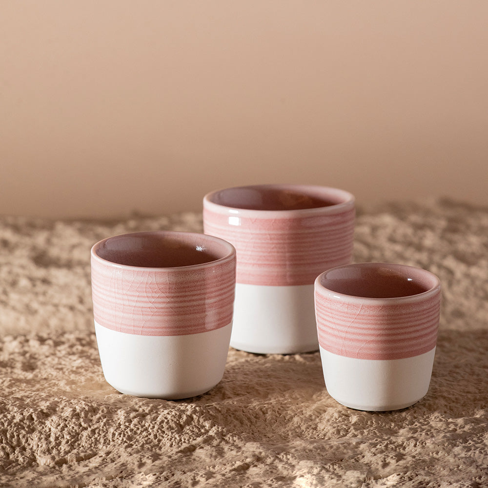 Loveramics Dale Harris Champions Signature Crackle Glaze Flat White Cup (150ml) - Pink